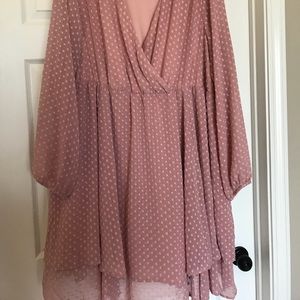Blush Polkadot tunic/dress
